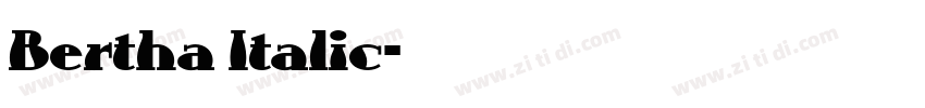 Bertha Italic字体转换